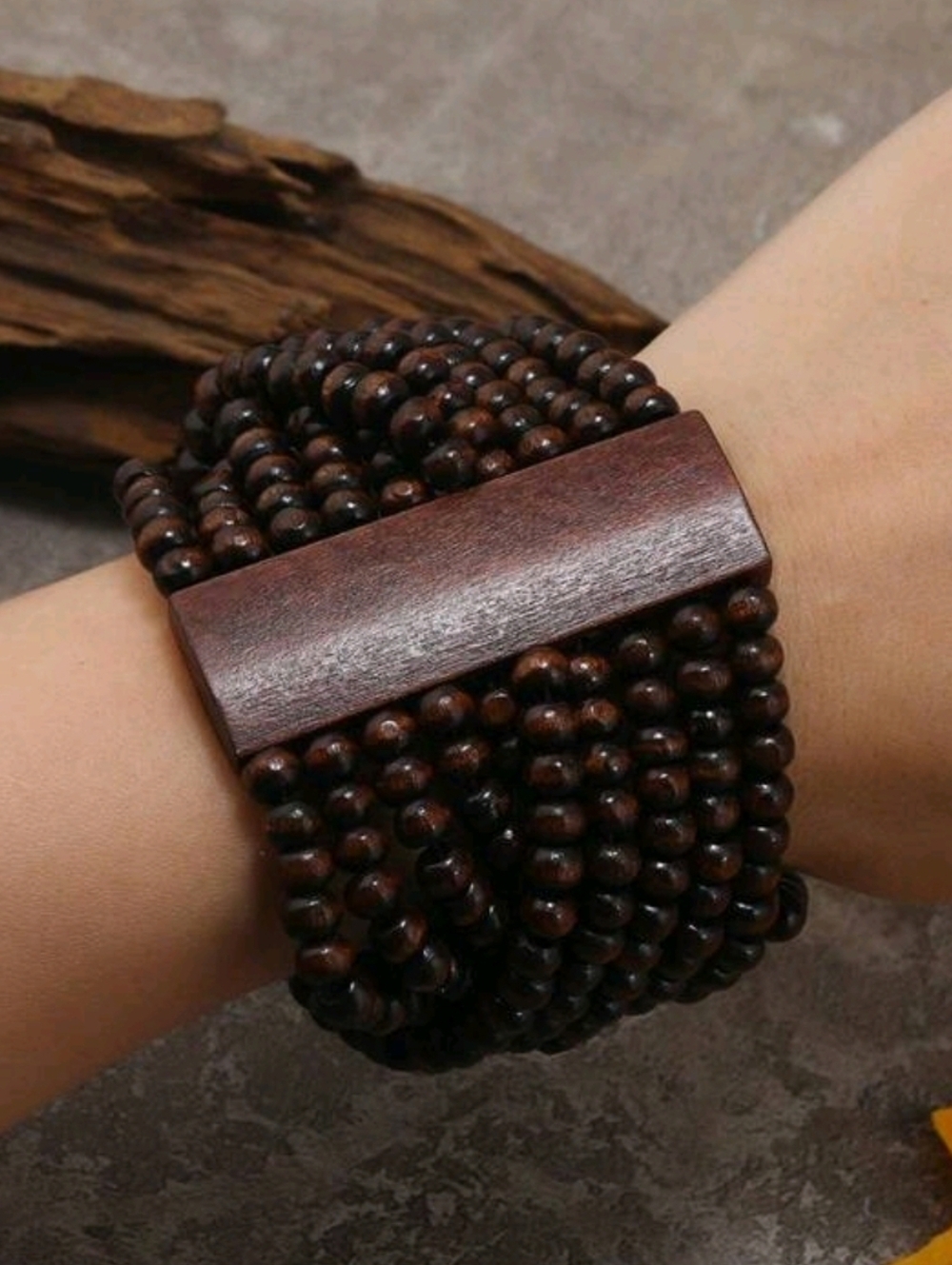 Wooden Beads Stretch Bracelet